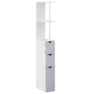 Coloana Baie 15×33×140 cm – Alb & Gri, Spatiu Vertical Compact - Img 1