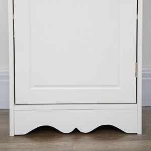 Coloana Baie Lemn Alb – 40×23×160 cm, Decor Sculptura Florala - Img 9