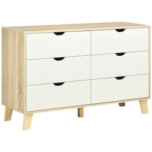 Comoda 6 Sertare 120×40×76 cm Natur - Img 1