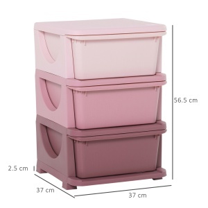 Comoda pentru depozitare Organizare Baie Polipropilena, 37x37x56.5, Multicolor Ros - Img 3