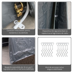Copertina Garaj 2,8×2,4 m – Protectie Auto, Moto, Biciclete - Img 6