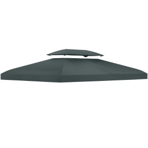 Copertina pentru cort 4x3 m cu 2 niveluri, gri antracit - Img 1