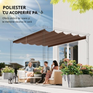 Copertina Pergola din Poliester Rezistent 350×260 cm - Img 5