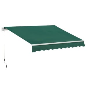 Copertină Retractabilă Manuală pentru Verandă, 3x2 m, Verde - Img 1
