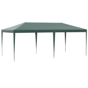Cort de Grădină cu Orificii de Drenaj, Pereți Detașabili și Ferestre, 6x3 m, Verde - Img 8