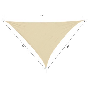 Cort Parasolar Tringhiular Bej, 4x4x4m - Img 3