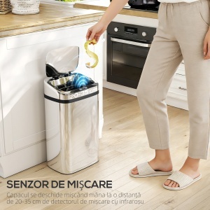Cos de gunoi cu senzor 30L inox elegant - Img 5