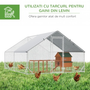 Cotet Gaini Exterior – Cadru Zincat cu Plasa & Acoperis - Img 5