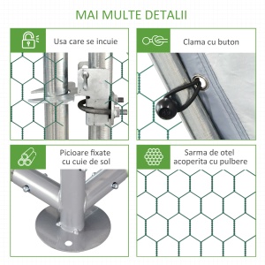 cotet tip cusca, cu plasa din plastic 280x380x195cm - Img 7