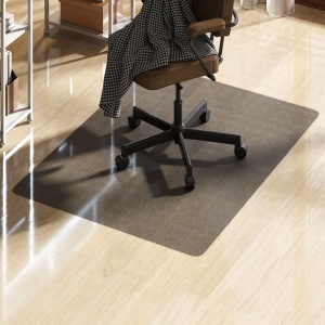 Covoraș Transparent din Plastic Negru 120x90 cm pentru Scaun de Birou