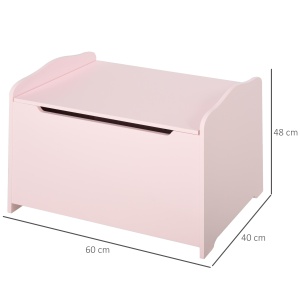 Cufar Jucarii din Lemn cu Capac Amortizat 60x40x48cm - Img 3