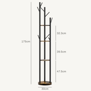 Cuier Rotativ Industrial – 4 Rafturi & 8 Carlige, 175 cm - Img 3