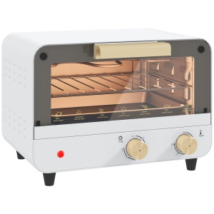 Cuptor Electric cu 2 Înălțimi cu Temporizator și Temperatură Reglabilă, 31,5x27,7x22,7 cm, Alb