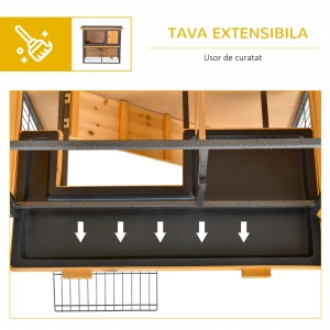 Cusca Iepuri Exterior – Lemn & Metal, Cu Rampa & Spatiu Deschis - Img 6