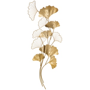 Decoratiune Perete 3D – Frunze Gingko Moderne - Img 1