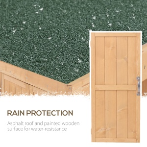 Dulap Exterior Lemn 74×43×88 cm – 2 Rafturi pentru Scule Gradina - Img 5