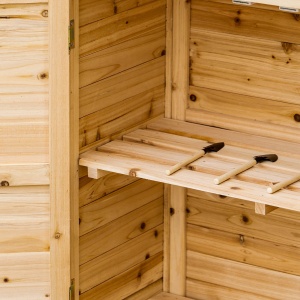 Dulap Exterior Lemn 83×40×92 cm – 2 Rafturi, Usi Duble - Img 7