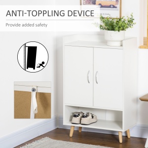 Dulap Pantofar Compact Alb pentru Hol - Img 6