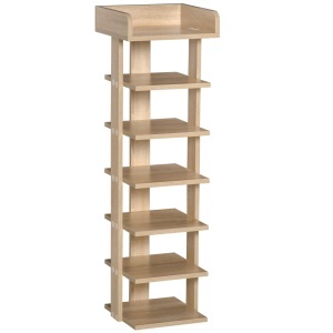 Dulap pentru Pantofi din Lemn 6 pantofi cu Raft de depozitare 32x30x104cm - Img 1