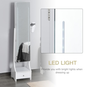Dulap reglabil de bijuterii cu oglinda si lumini LED - Img 8