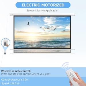 Ecran 84” Motorizat – 4K HD, Montare Perete sau Tavan - Img 4