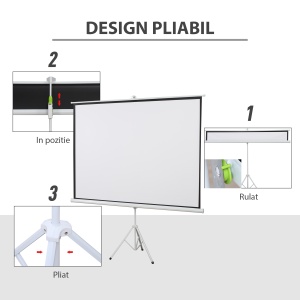 Ecran Proiectie 100” – Format 4:3 cu Trepied - Img 4