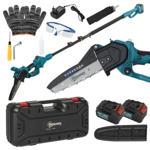 Ferăstrău cu Acumulator 2 în 1 cu Tijă Telescopică și Motor Brushless Albastru - Img 1
