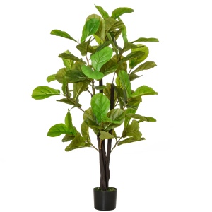 Ficus Artificial 130 cm de Interior si Exterior, Planta Artificiala cu efect Realist cu 78 de Frunze - Img 1