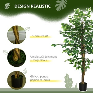 Ficus artificial cu ghiveci, interior/exterior - Img 4