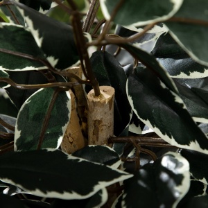 Ficus artificial in ghiveci cu 702 frunze multicolore, Plante artificiale pentru interior si exterior, pentru decorarea casei, biroului, camerei de zi, 130 cm - Img 7