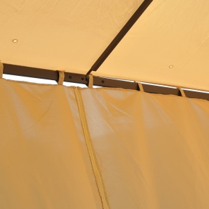 Foisor de Gradina Impermeabil 3 x 3m cu 4 Panouri Laterale Bej - Img 9