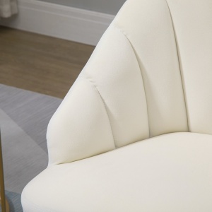 Fotoliu Catifea Crem – 63×65×84 cm, Spatar Tip Scoica Elegant - Img 6