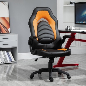 Fotoliu de Gaming din Piele ecologica Functie de Balansare Ajustabila Cotiera Rabatabila - Img 2