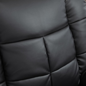 Fotoliu de Relaxare cu Masaj din Piele Artificiala, Fotoliu Ergonomic cu 8 Puncte de Masaj si Rabatabil 165°, Gri - Img 8