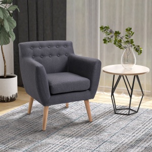 Fotoliu Nordic – Gri inchis, Design Elegant & Confortabil - Img 2