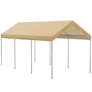 Garaj tip cort 6m x 3m, Garaj portabil, Cort de gradina cu copertina, adapost de depozitare, cu copertina din PE anti-UV si kit de ancorare, pentru masina, barca, petrecere, nunta - Img 1