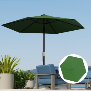 Înveliș de Schimb pentru Umbrelă cu Orificii de Aerisire, Ø300 cm, Verde - Img 7
