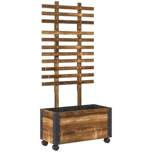 Jardiniera cu Spalier pentru Plante Agatatoare si Roti - Img 1