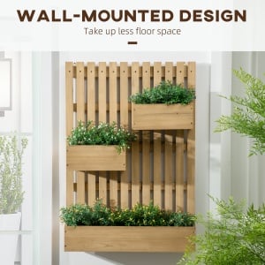 Jardiniera Lemn Exterior – Verticala cu 3 Ghivece Detasabile - Img 4