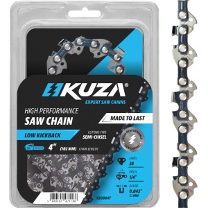 KUZA - Lant pentru drujba, Lungime 4", pas 1/4", grosime 043"-1.1 mm, 28 Zale, 1 lant/pachet