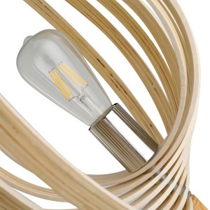 Lampa de Podea Design cu Abajur cu Inele Reglabile din Lemn Becuri E27 Ф38 x 160 cm - Img 8