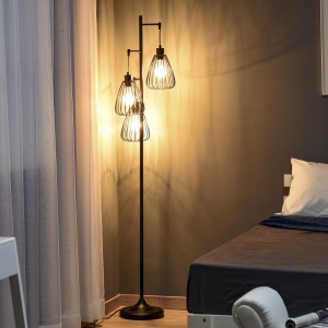 Lampa de podea Lampă cu picior Design vintagecindustrial din metal culoare negru - Img 4