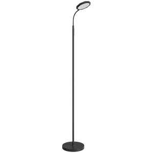 Lampă de Podea LED Reglabilă cu Telecomandă Magnetică și Comenzi Tactile, Cap Rotativ 360°, Reglare Luminozitate și Temperatură a Culorii, pentru Cameră și Living, Negru