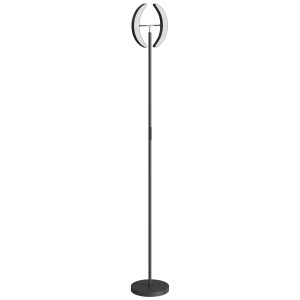 Lampă de Podea Reglabilă 2700K-6000K cu Telecomandă și Două Capete Rotative 350°, Negru