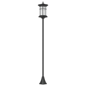 Lampă Solară, Lumină Stradală în Aer Liber, Impermeabil pentru Terasă, Grădină, Curte, Cale, 23.5x23.5x184 cm, Alb - Img 1