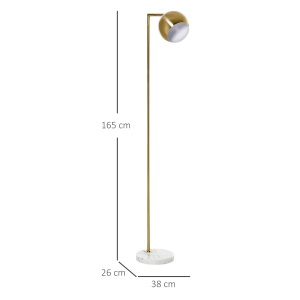 Lampadar Vintage – Abajur Reglabil, E27, Finisaj Auriu - Img 3