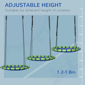 Leagan Gradina pentru Copii 3-8 Ani – Ø100 cm, Franghii Reglabile - Img 4