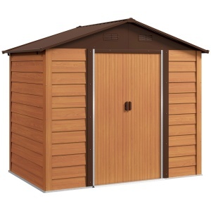 Magazie de Grădină din Oțel cu Uși Glisante Duble 236x196x208 cm - Img 1