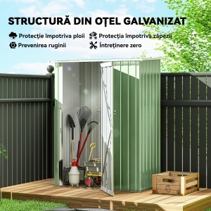 Magazie pentru Unelte Sopron din Otel Impermeabila 142x84x189cm - Img 4