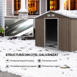 Magazin Gradina 277×195×192 cm – Depozitare Unelte cu Ventilatie - Img 4